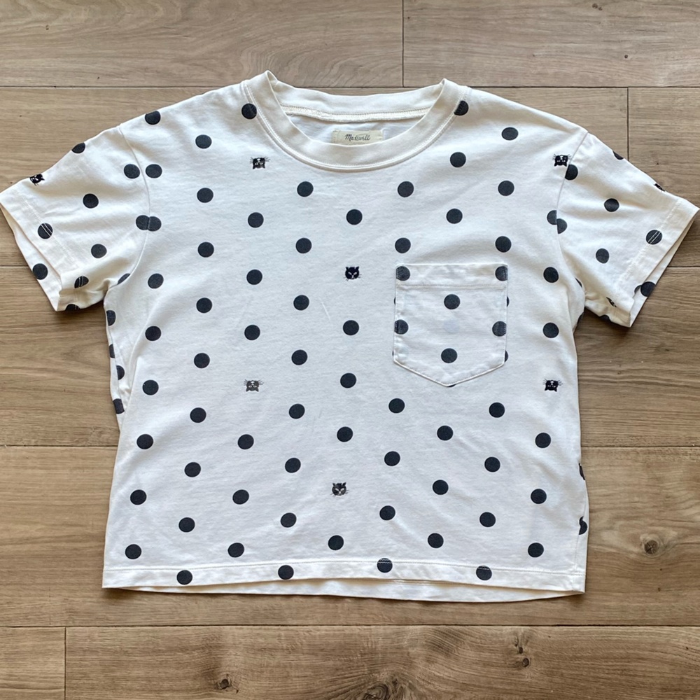 Madewell Easy Crop Pocket Tee in Cat Person - Picture 3 of 8